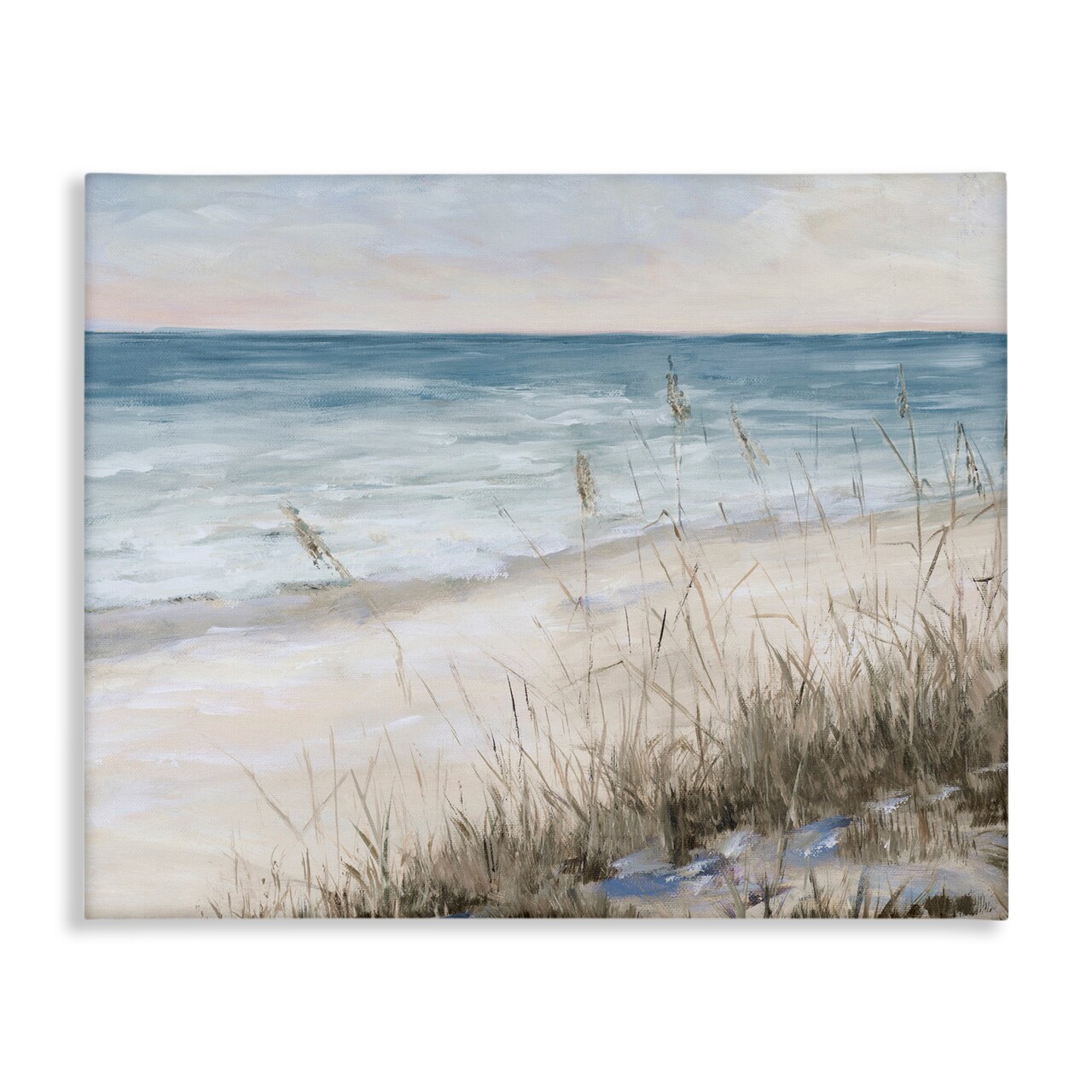 Stupell Industries Traditional Beach Coast Line Canvas Wall Art